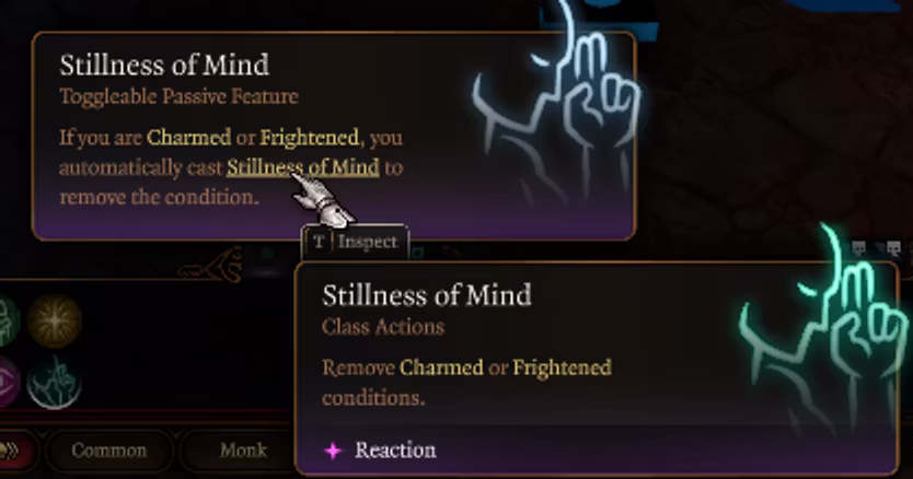 心灵宁静（反应+可切换） (Stillness of Mind (Reaction + Toggleable))