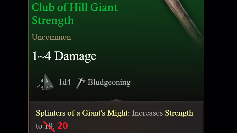 巨人力气棍（力量+20） (Club of Hill Giant Strength 20)