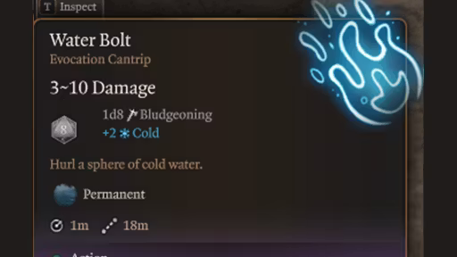 水束法术 (Water Bolt Cantrip)