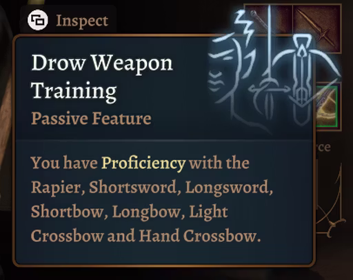 暗精灵武器训练：长剑、长弓、短弓和轻弩 (Elven Weapon Training for Drow)