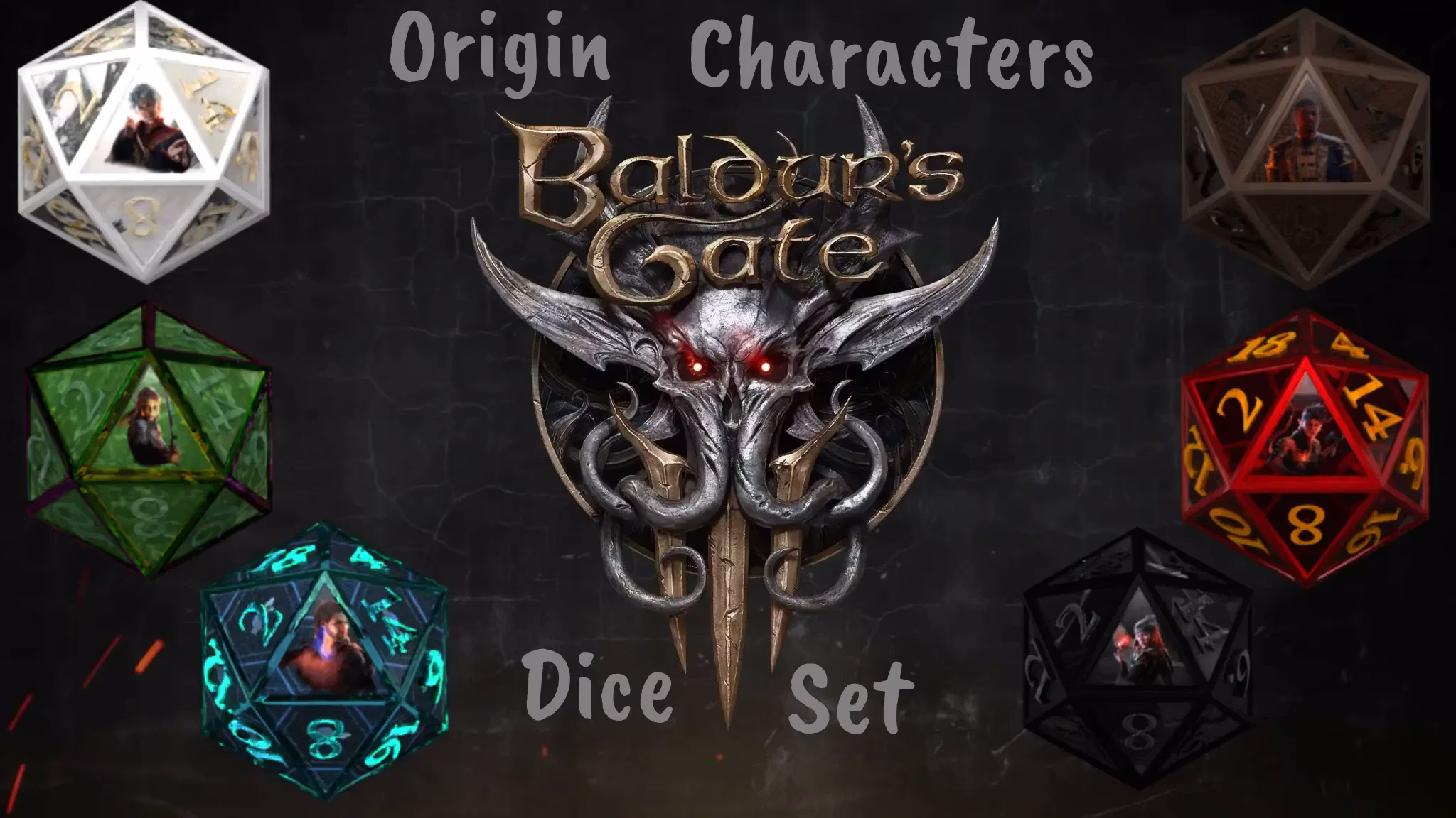 起源角色骰子套装 (Origin Characters Dice Set)