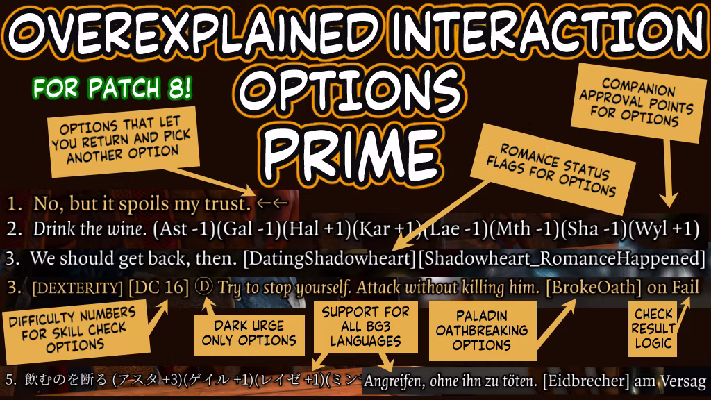 OIOPrime – 对话选项、审批和标志 (OIOPrime – DCs, Approvals, and Flags in Dialogues)