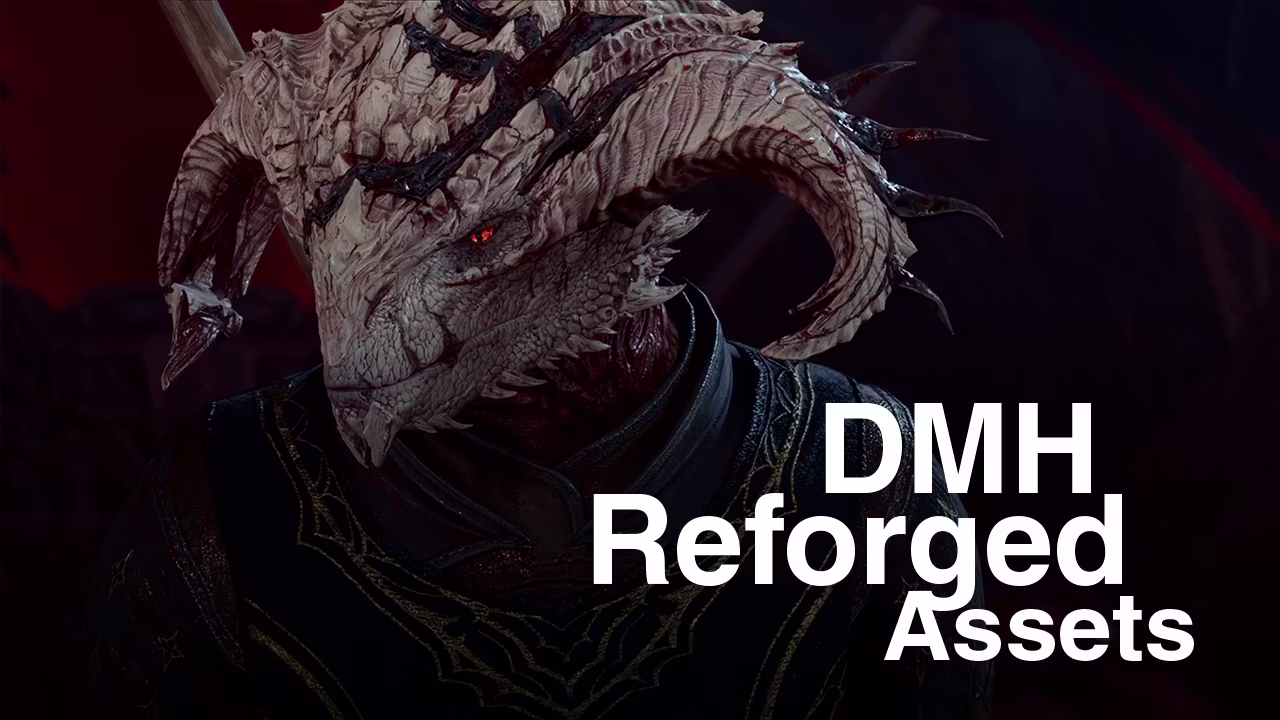 重构资产 DMH – 黑暗渴望龙裔 CC (Reforged Assets DMH – Dark Urge Dragonborn CC)