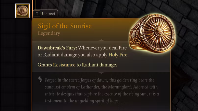 日出之戒 (Sigil of the Sunrise Ring)