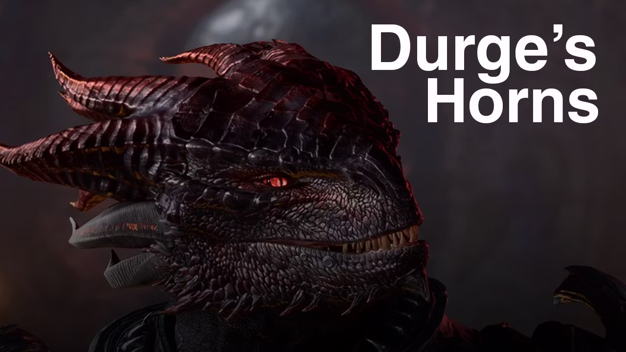 Durge的角 – 黑暗欲望龙裔CC (Durge’s Horns – Dark Urge Dragonborn CC)