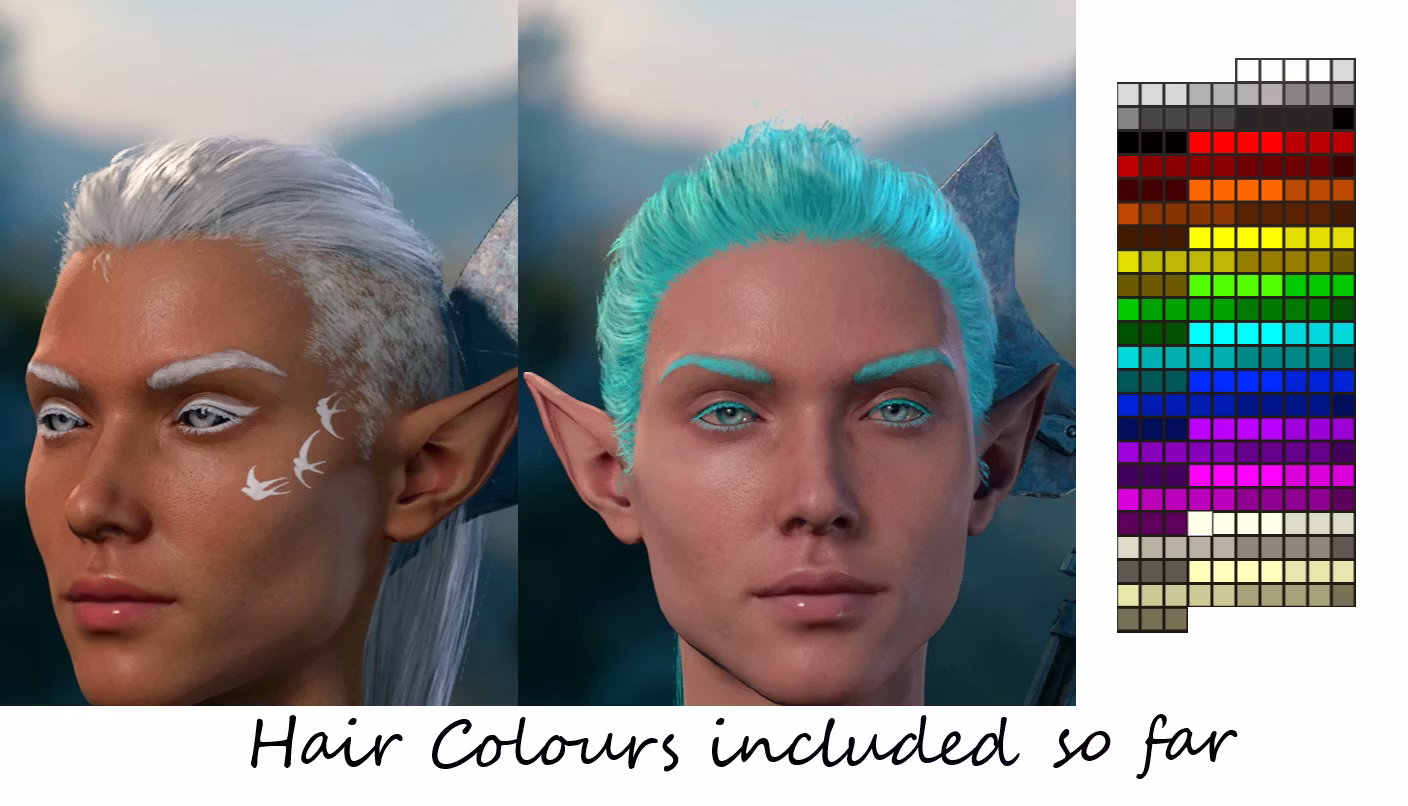 LL的发色选项 (LL’s Hair Colours)