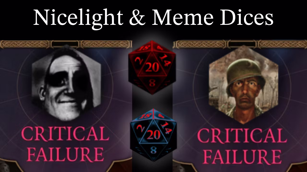 NiceLight 和梗骰子 (NiceLight and Meme Dices)