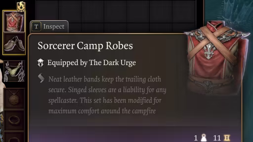 风暴术士长袍作为营地服装 (Storm Sorcerer robes as camp clothes)