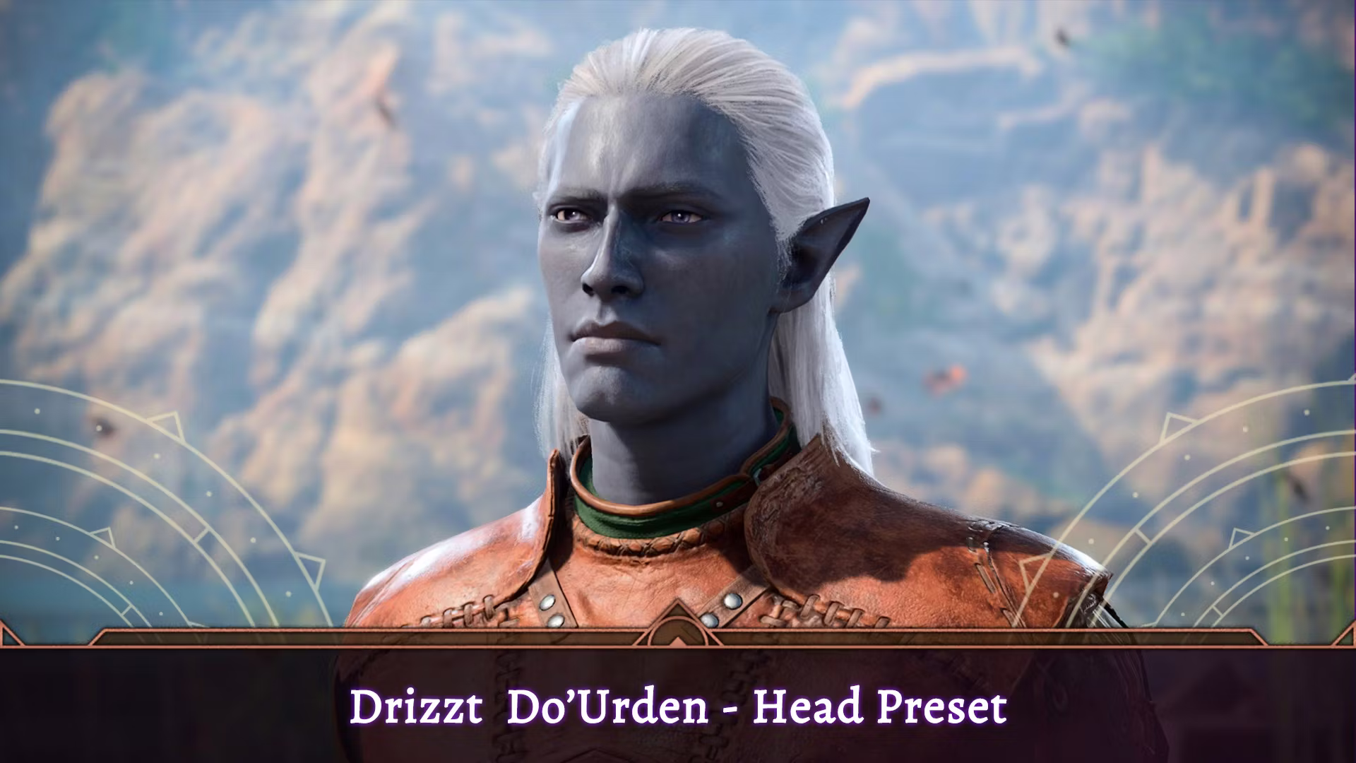 卓尔盗贼德拉岑 – 头部预设 (Drizzt Do’Urden – Head Preset)