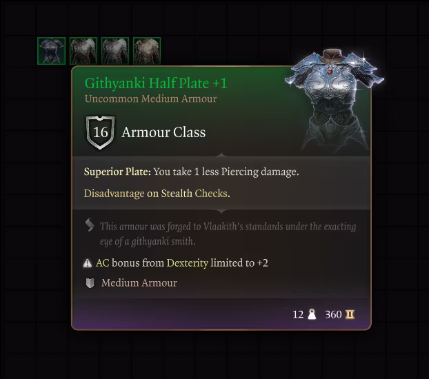 吉坦雅尼半板甲+1 (Githyanki Half Plate +1)
