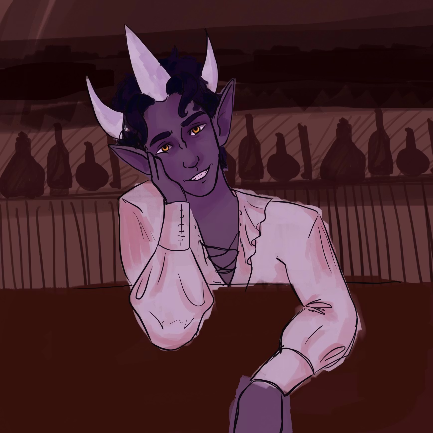 Ylusio 的角 (三叉角供 Tiefling 使用) (Ylusio’s Horns  (Tri Horns For Tieflings))