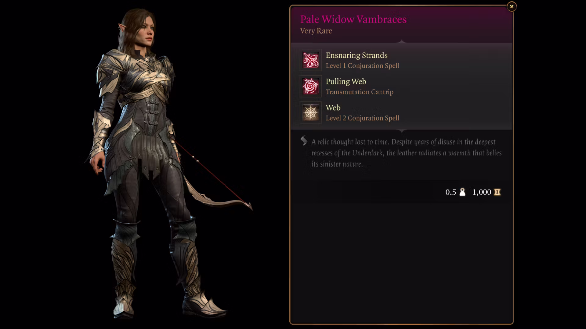 苍白寡妇护腕 (Pale Widow Vambraces)