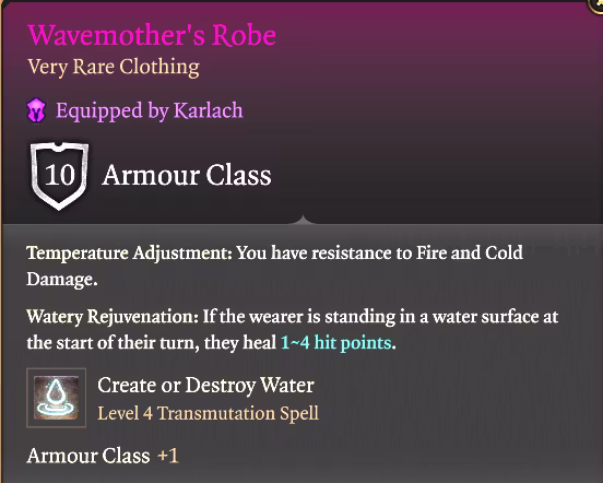 Wavemother 的长袍描述调整 (Wavemother’s Robe Description Tweak)