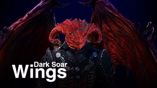暗黑翱翔之翼 – 暗欲龙裔 CC (Dark Soar Wings – Dark Urge Dragonborn CC)