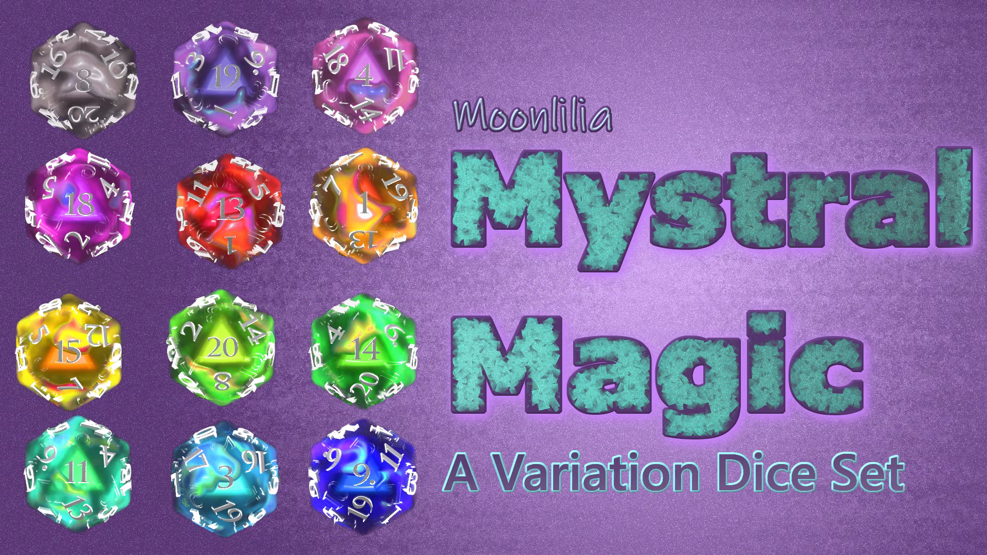 Moonlilia 的 Mystral 魔法 – 点数集 (Moonlilia’s Mystral Magic – Dice Set)
