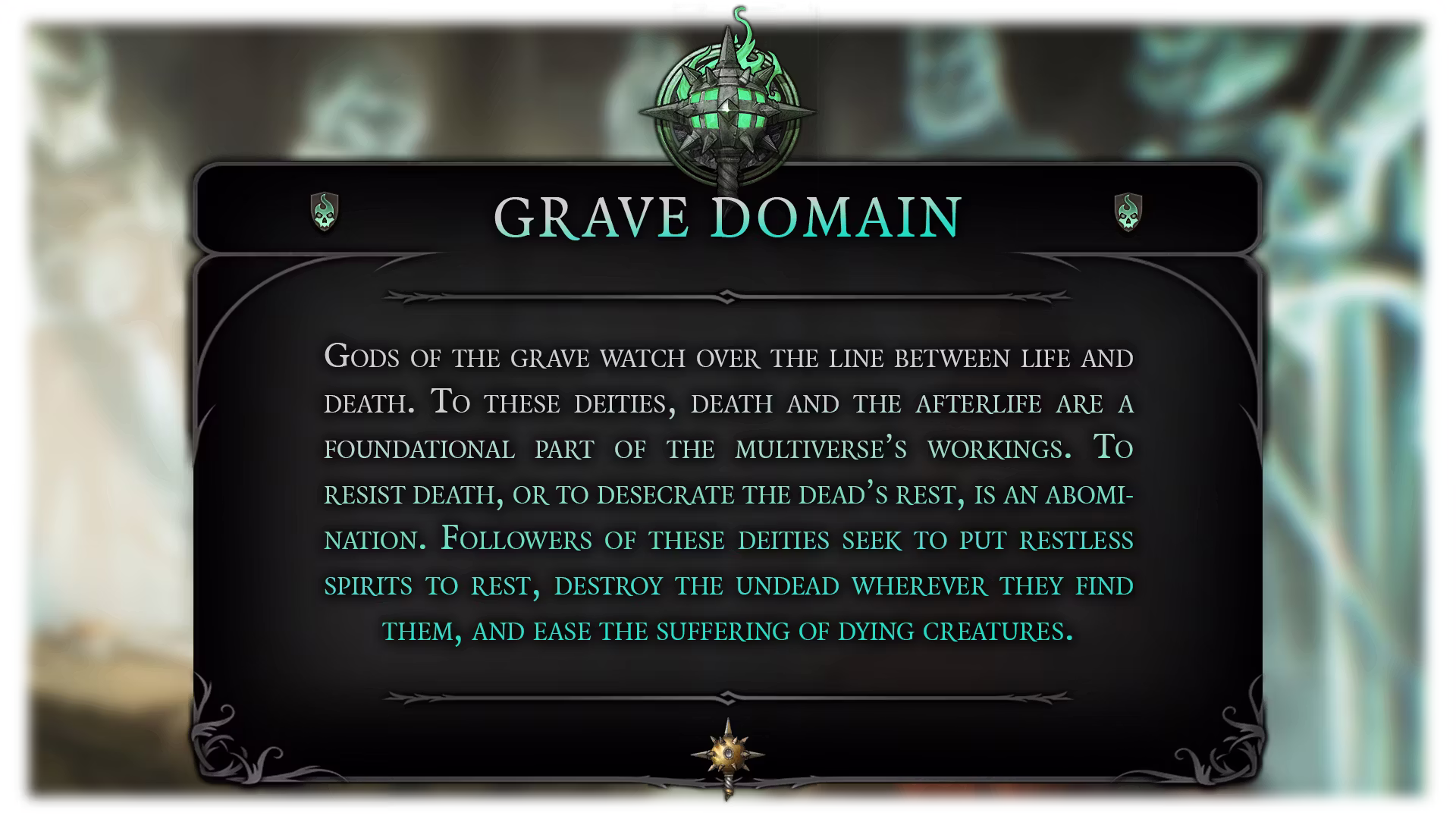 墓域神殿骑士副职业 (Grave Domain Cleric Subclass)