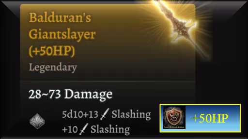 巴德伦的巨人杀手（+50HP） (Balduran’s Giantslayer (+50HP))
