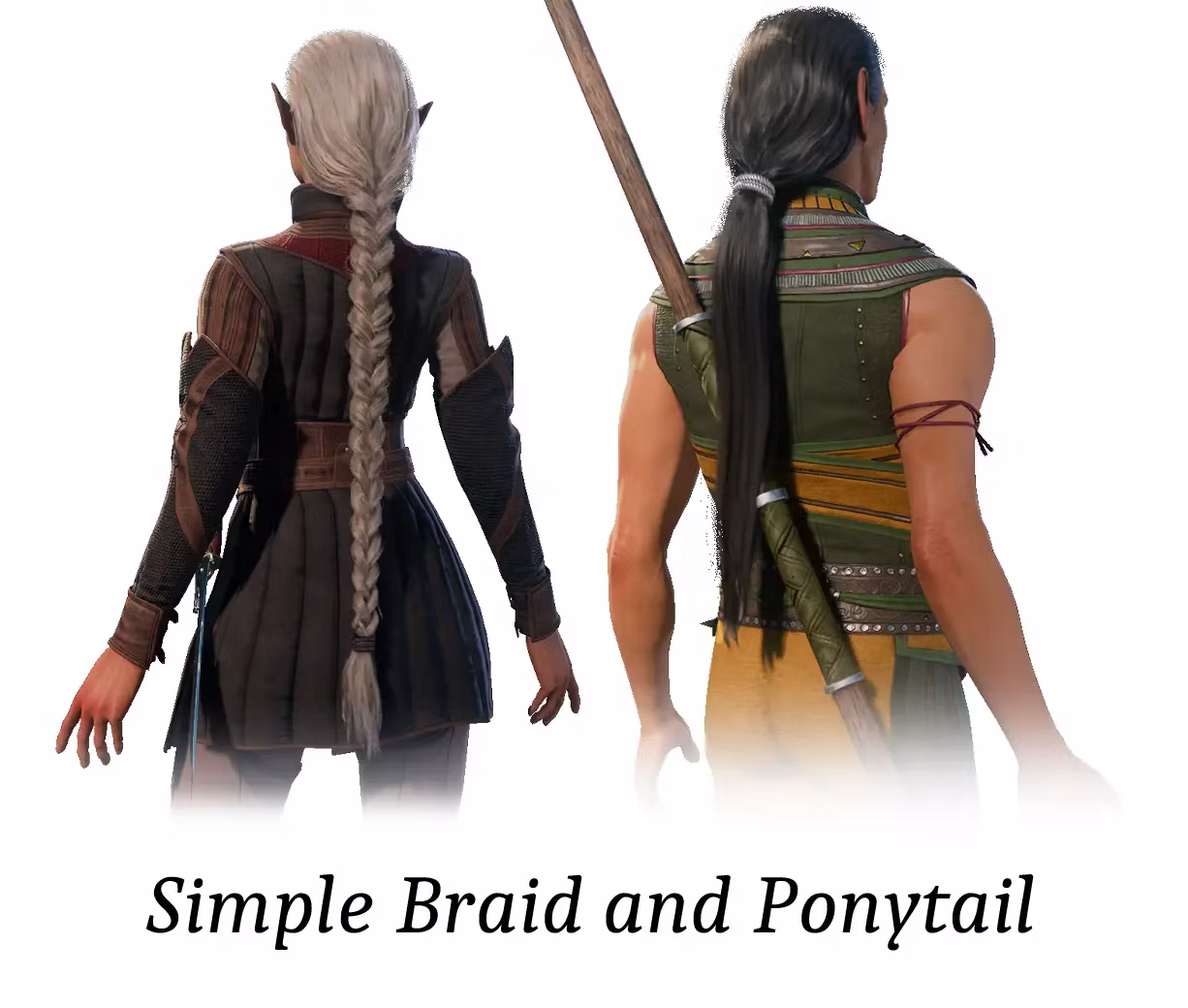 鬼魂简易辫发和马尾发型 (Ghouls Simple Braid and Ponytail Hairstyle)