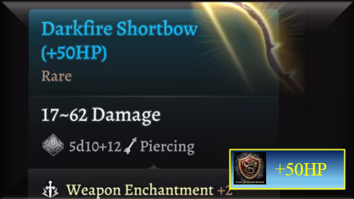 暗火短弓（+50HP） (Darkfire Shortbow (+50HP))