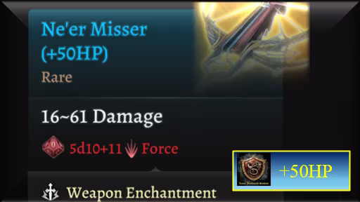 永不迷失（+50HP） (Ne’er Misser (+50HP))