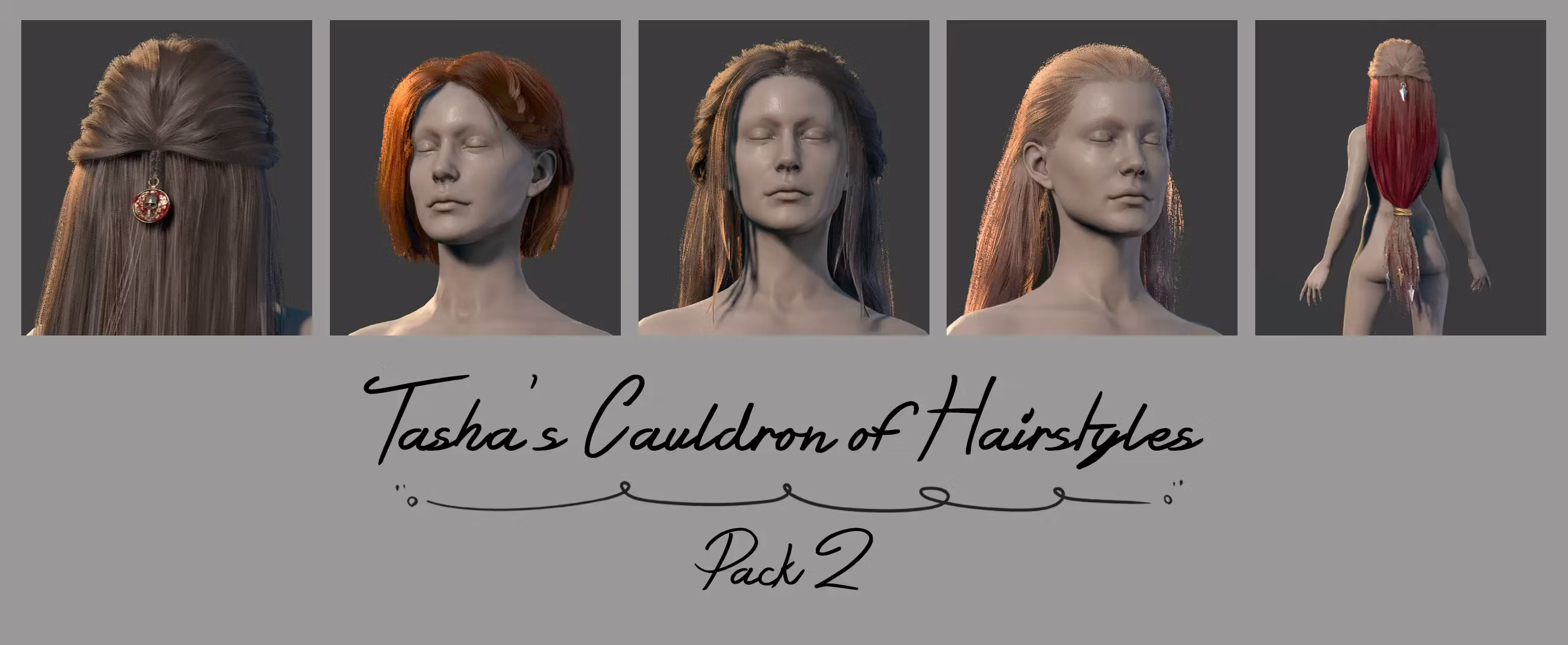 塔莎的发型大锅包第2部分 (Tasha’s Cauldron of Hairstyles Pack 2)