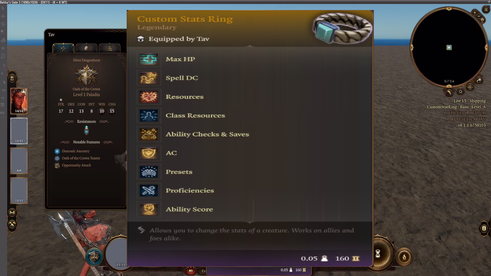 自定义属性戒指 (CustomStatRing)