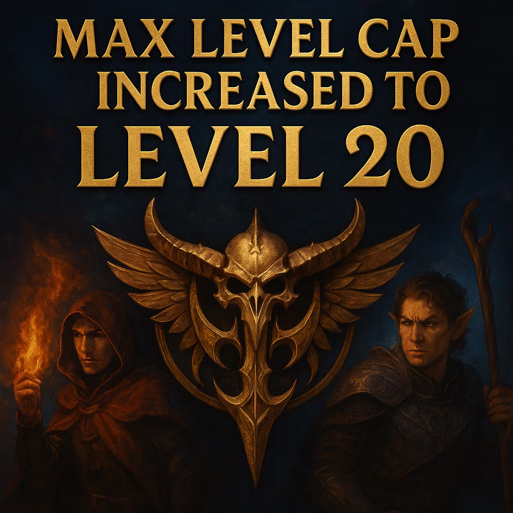 等级上限至20 – 不需要经验值修改 (Level 20 – No XP Modifier Required)