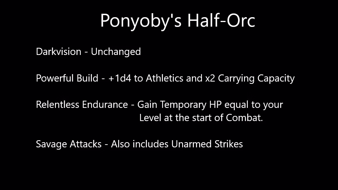 Ponyoby 的半兽人 (Ponyoby’s Half Orc)