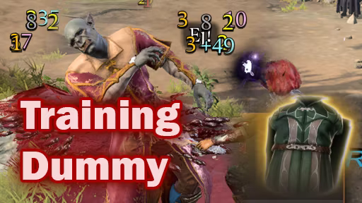 训练假人 – 损伤测试物品（由 umiart 制作） (Training Dummy – Damage Testing item (by umiart))