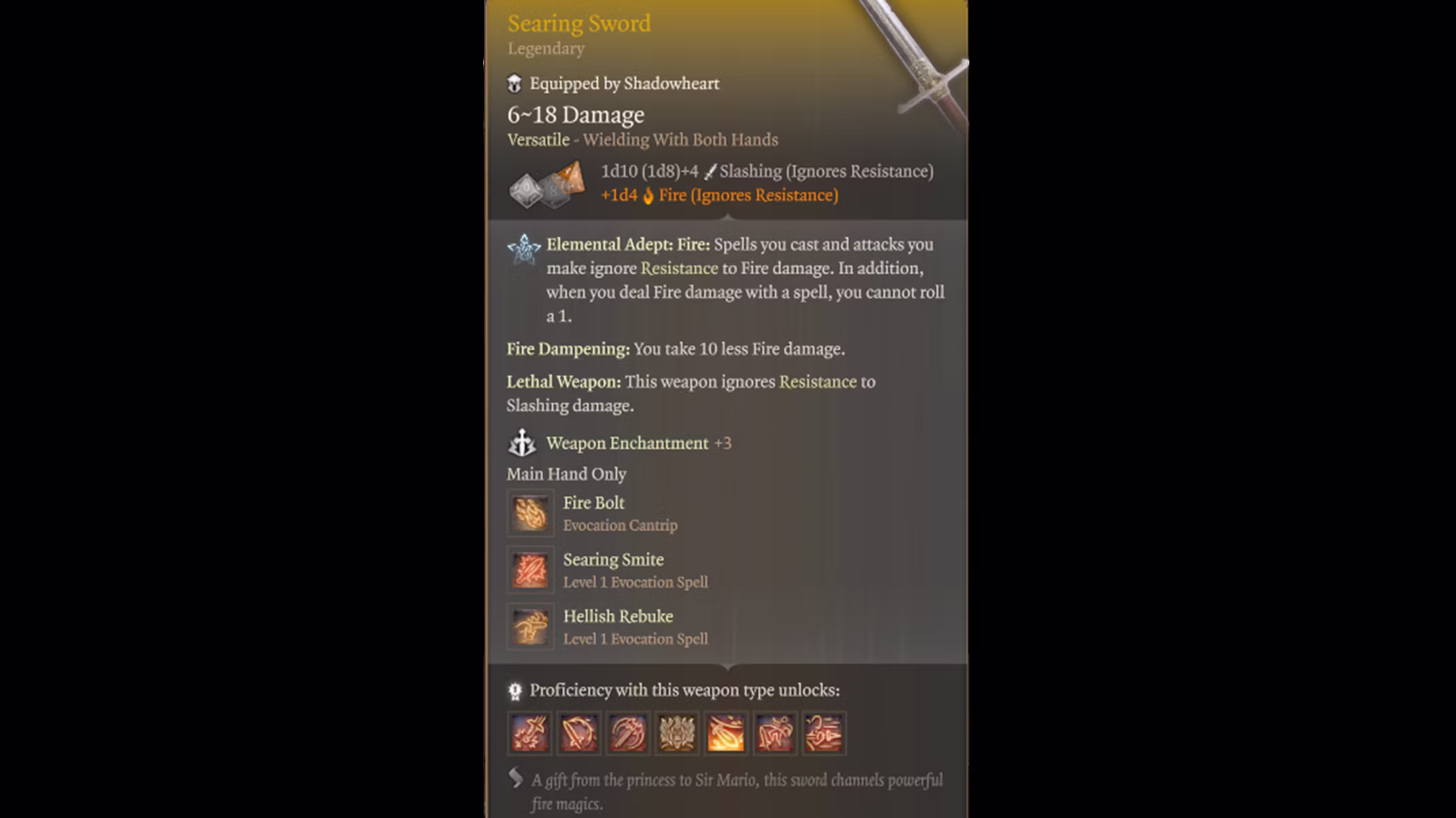 灼热之剑（传奇长剑） (Searing Sword (Legendary Longsword))