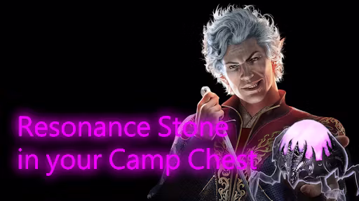 营地储物箱中的共鸣石 (Resonance Stone in you Camp Chest)