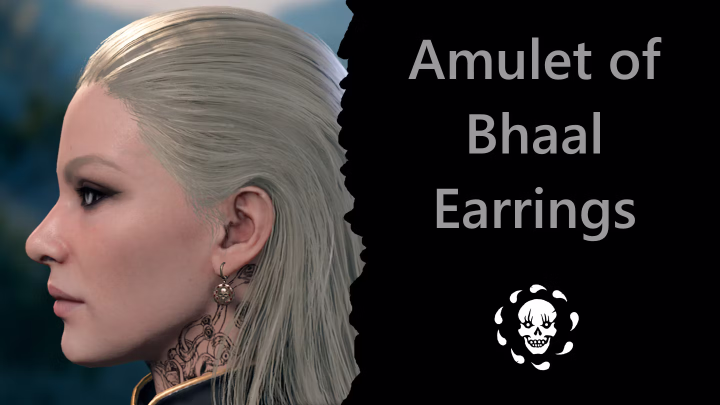 血色饰品：巴尔项链耳环 (Sanguine Ornaments: Amulet of Bhaal Earrings)