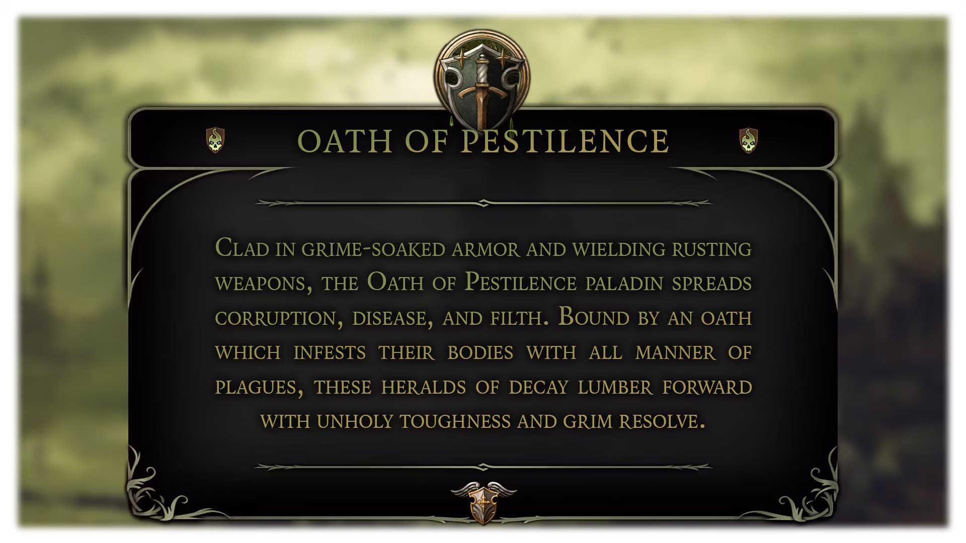 瘟疫誓言圣骑士副职业 (Oath of Pestilence Paladin Subclass)