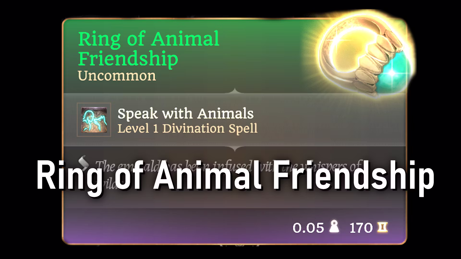 动物友谊之戒 (Ring of Animal Friendship)