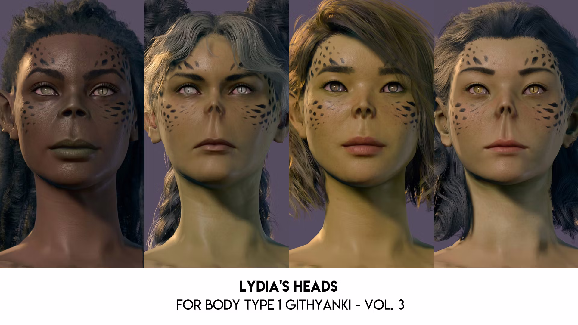 莉迪亚的头像为BT1吉斯扬基 – 第3卷 (Lydia’s Heads for BT1 Githyanki – Vol.3)
