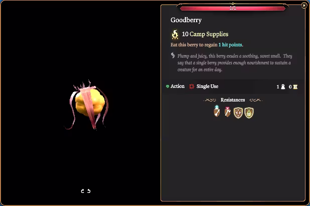 5e 神圣浆果 (5e Goodberry)