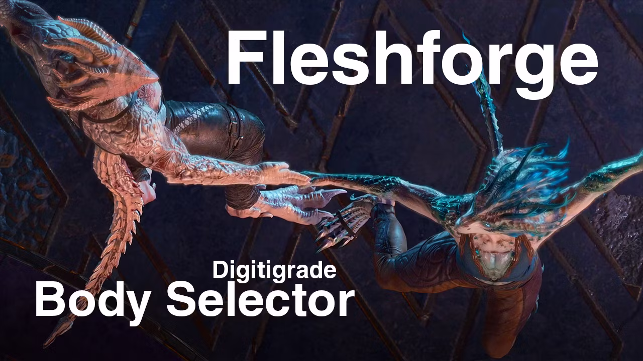 FleshForge – 龙裔 CC 身体选择器 (FleshForge – Dragonborn CC Body Selector)