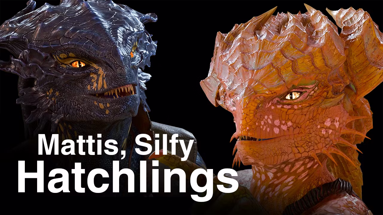 龙裔幼崽 – Mattis 和 Silfy (Dragonborn Hatchlings – Mattis and Silfy)