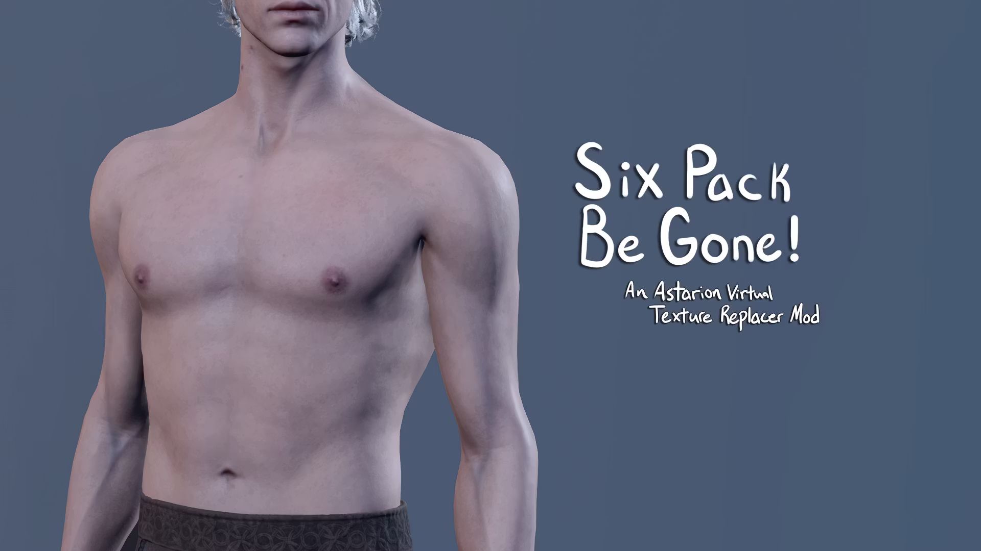 六块腹肌消失 – Astarion 虚拟身体纹理 (Six Pack Be Gone – Astarion Virtual Body Texture)