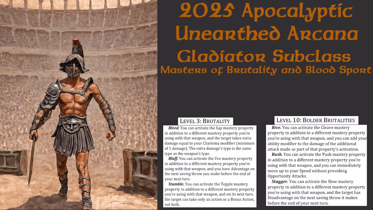 2024 年末日未刊载战士：角斗士 (2024 UA Fighter Gladiator)