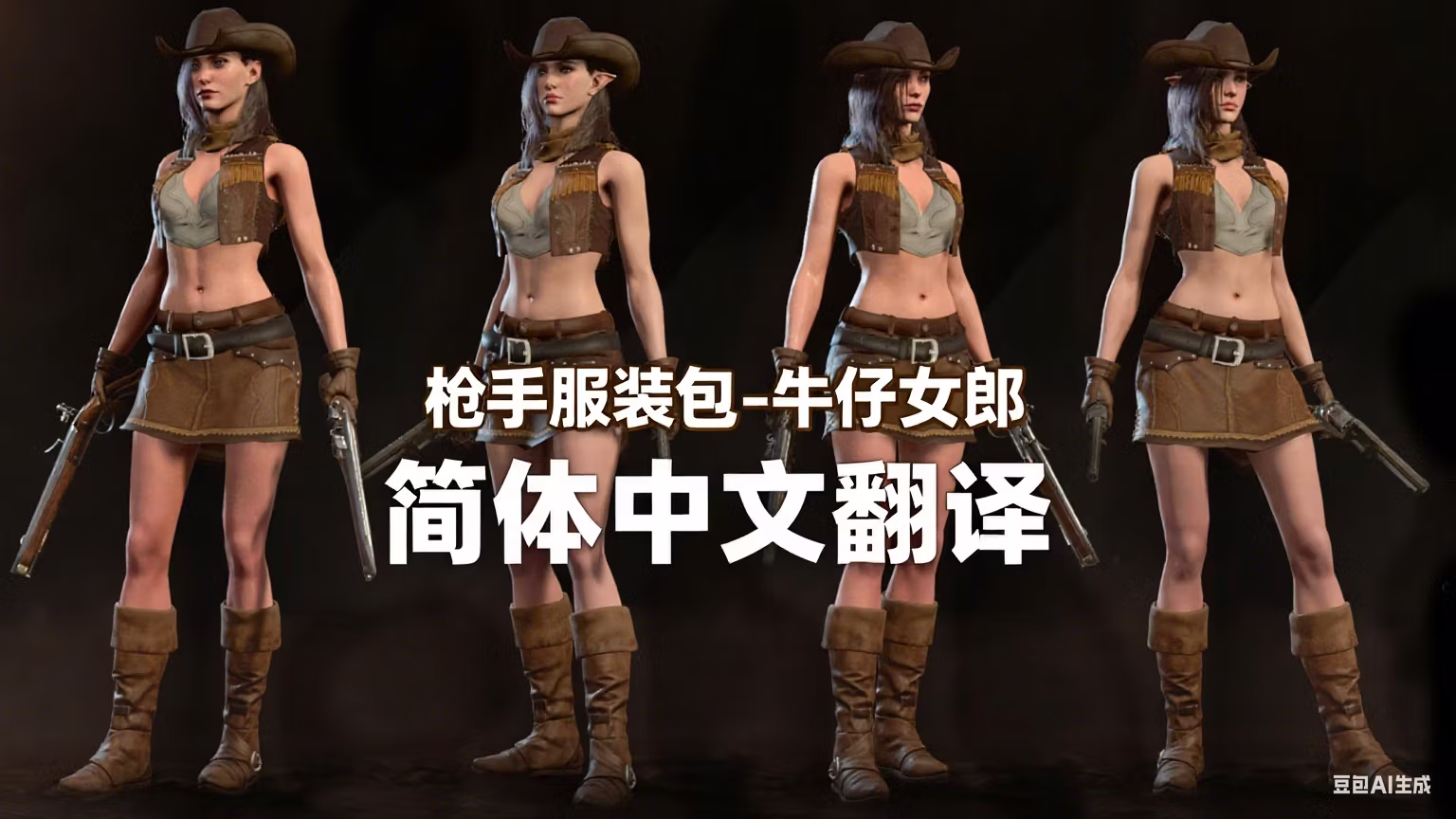 牛女郎服装套装-CHS (Cowgirl Clothing Set-CHS)