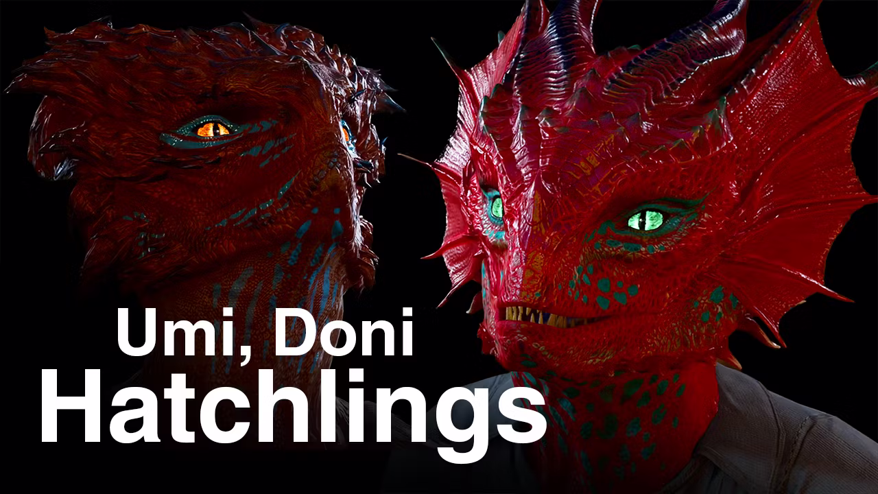 龙裔幼崽 – 蜊和冬尼 (Dragonborn Hatchlings – Umi and Doni)