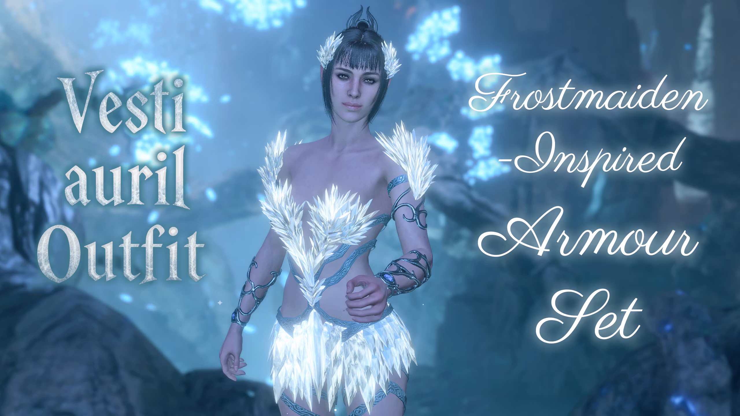 维斯泰奥瑞尔套装 – 冬季女神启发的盔甲 (Vestiauril Outfit – Frostmaiden-Inspired Armour)