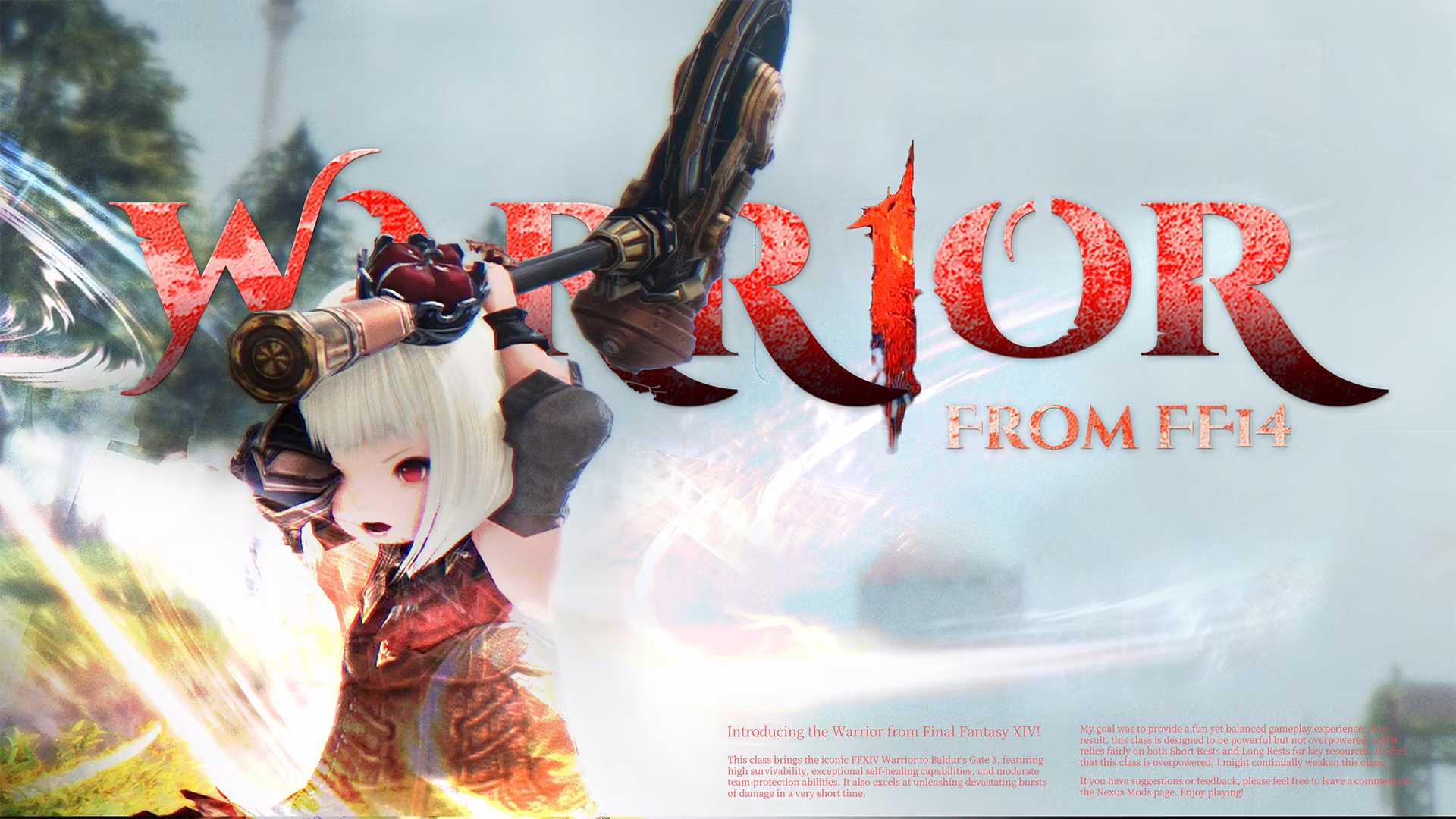 FF14 战士 FFXIV 新职业 (FF14 Warrior FFXIV New Class)