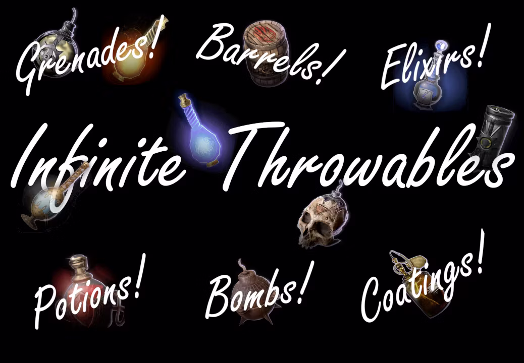 无限投掷物：手榴弹/炸弹/药剂 (Infinite Throwables Grenades/Bombs/Potions)