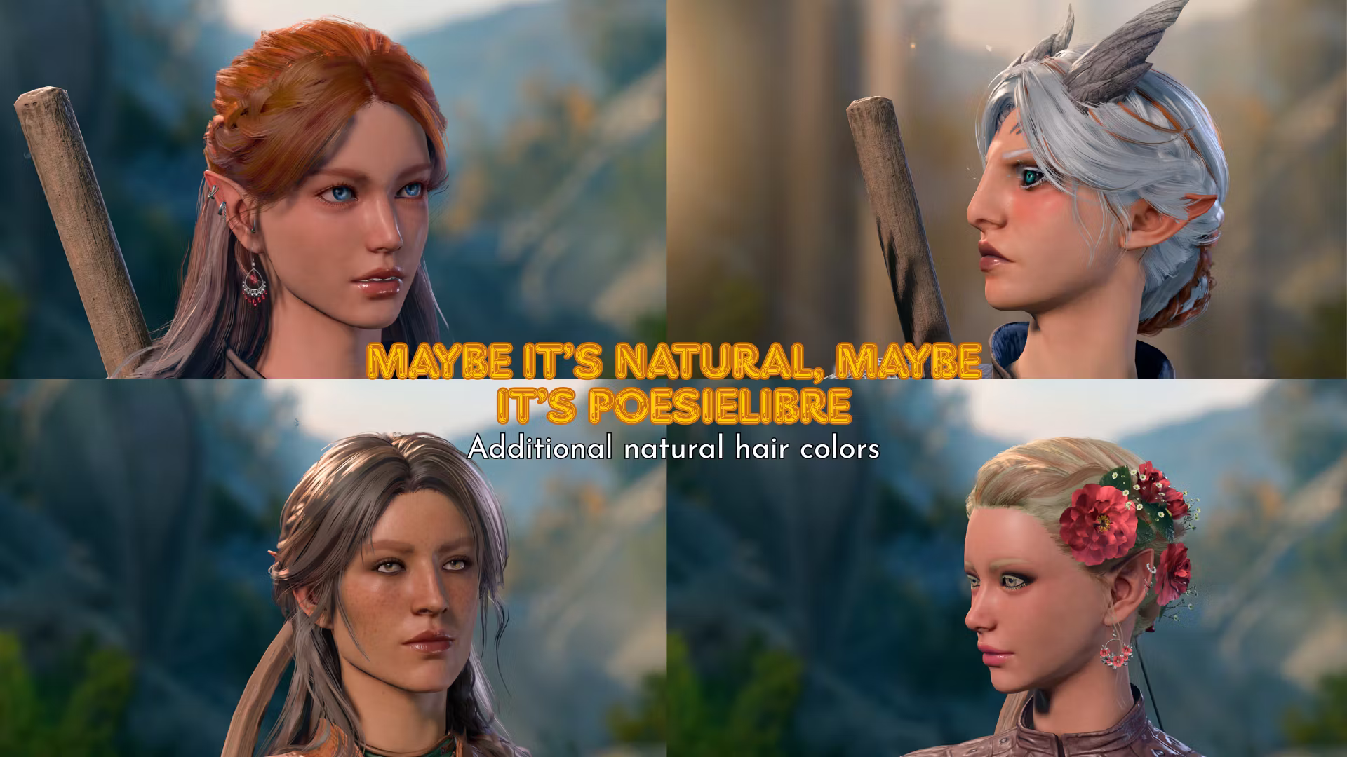 Poesielibre 的额外自然发色 (Poesielibre’s Additional Natural Hair Colors)