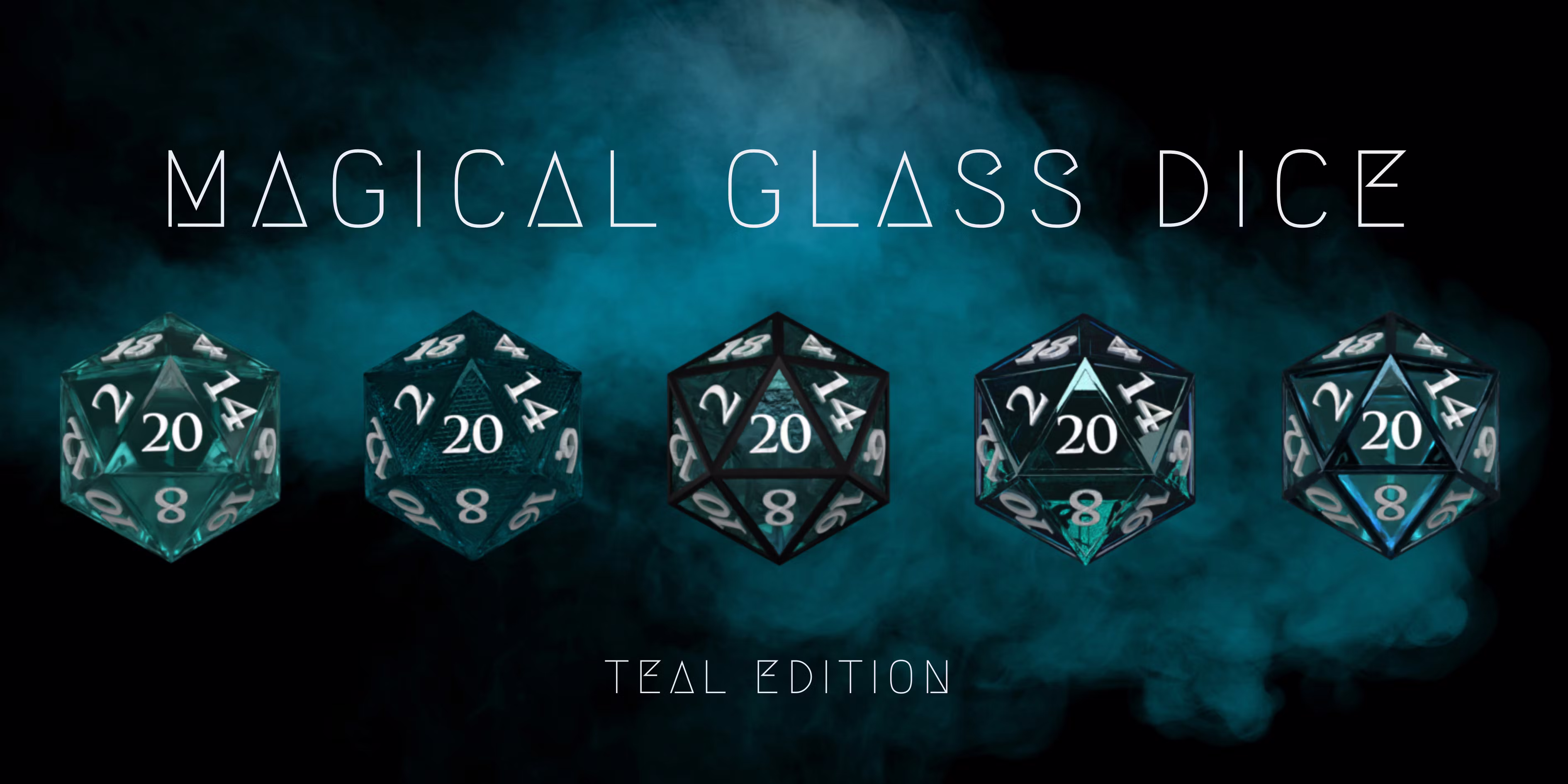 玻璃绿松石骰子集合 (GlassTealDiceCollection)