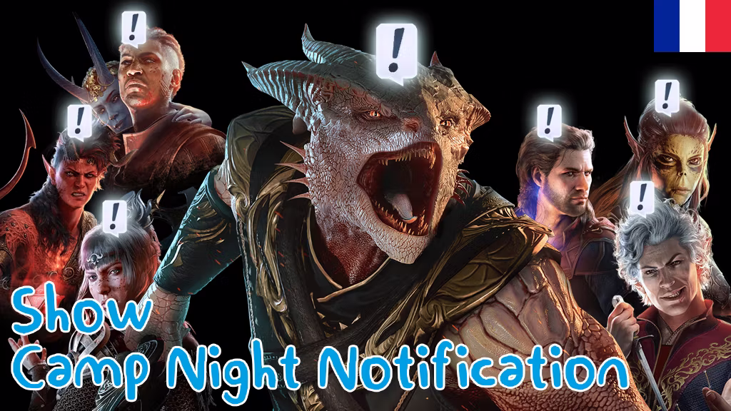 显示营地夜晚通知 – 法语版 (Show Camp Night Notification – FR)