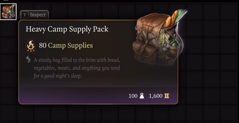 更多露营补给 (Start with even more Camp Supplies)