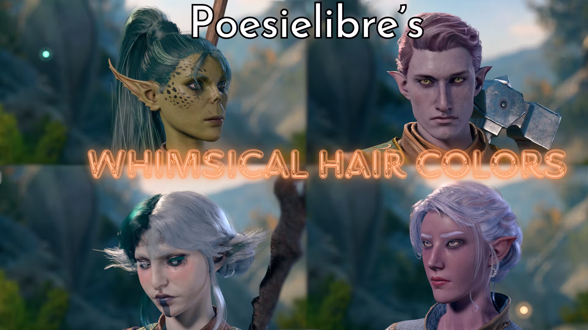 Poesielibre 的奇幻发色 (Poesielibre’s Whimsical Hair Colors)